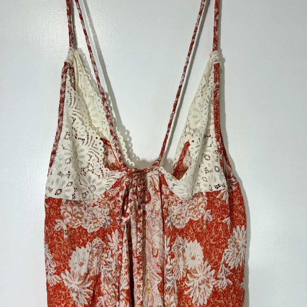 Free People Intimately Free Floral Morning Sun Lace-Trim Slip Mini Dress Size S - Picture 8 of 13